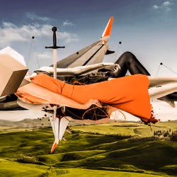 levitating over the fertile lands