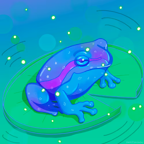 Glowing Galaxy Frog #1