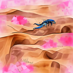 Blue desert Crab #0008