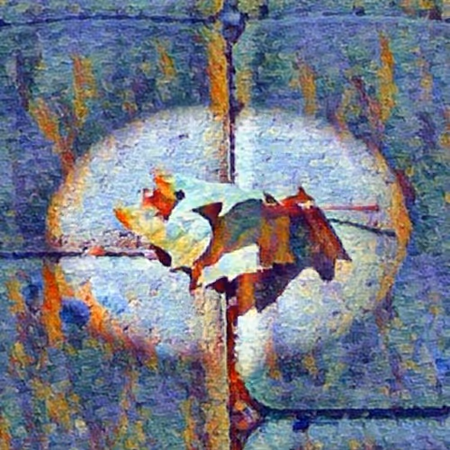 Playground leaf - Pointillism