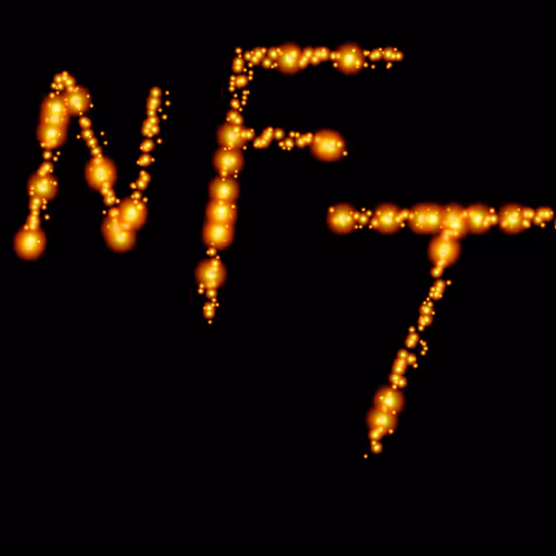 orange nft on black
