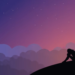 Starry girl (lonely)
