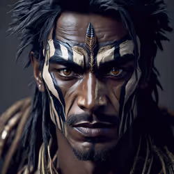 Hurons Indian with warpaint 