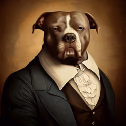 A Pitbull's Elegance in Art