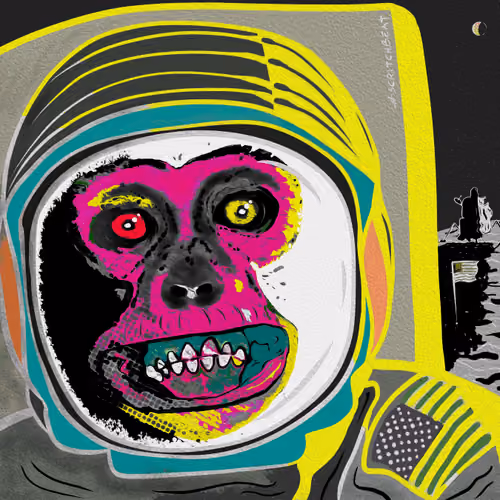 "Astro-Monkey Business III" (rewD-Oil Paint ***Limited Collector's Edition***) 5/9