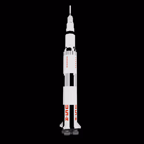 Nasa - 3D - Saturn V Rocket