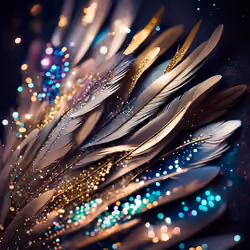 Glitter feathers 02