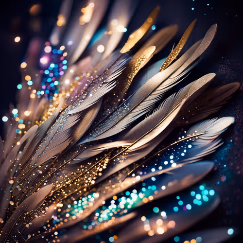 Glitter feathers 02