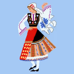 A dancing woman from the region of Strandzha