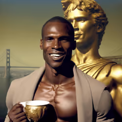 Arthur Hayes with golden cup