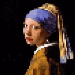  Girl with a Pearl Earring Pixelated