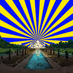 Blue and Yellow rays Taj #6