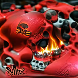 Skull Fire Art