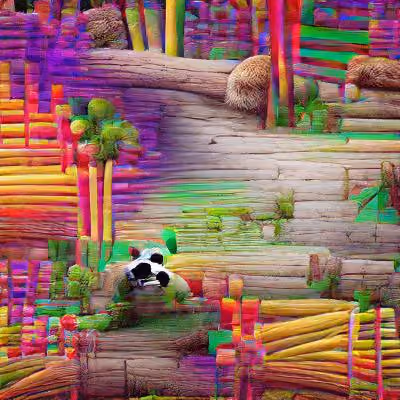 Cool Panda In Colourful World