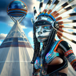 Cyber Native American Indian #53