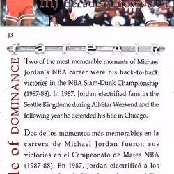 Card Michael Jordan 23 - J3