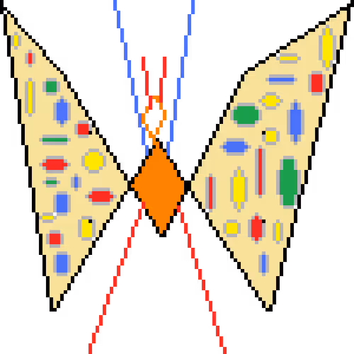 Animals with drawings