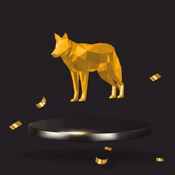 Gold Polygonal Wolf