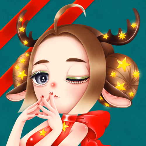 Christmas Reindeer Girl