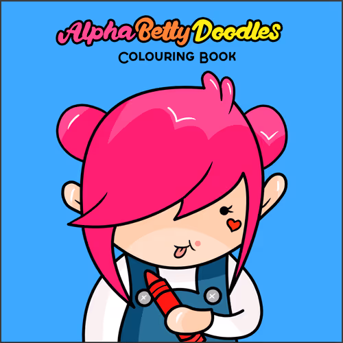 AlphaBetty Doodle Colouring Book