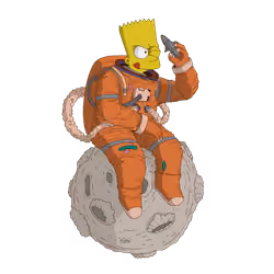 Orange Bart The Astronot