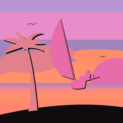 Catboat Sunset Cayman 02