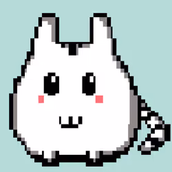 super pixel cat shiro blue