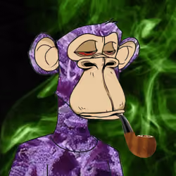 Natures ape #81  purple leaf cannabis Ape with green smoke 