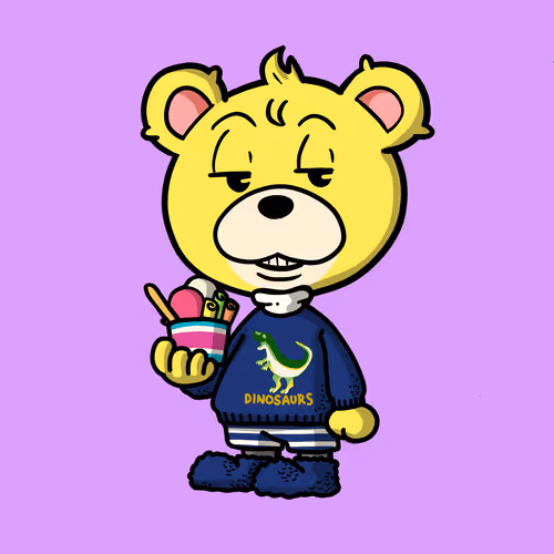 WEAR BEAR #045 “PETER” DINOSAURS JACQUARD