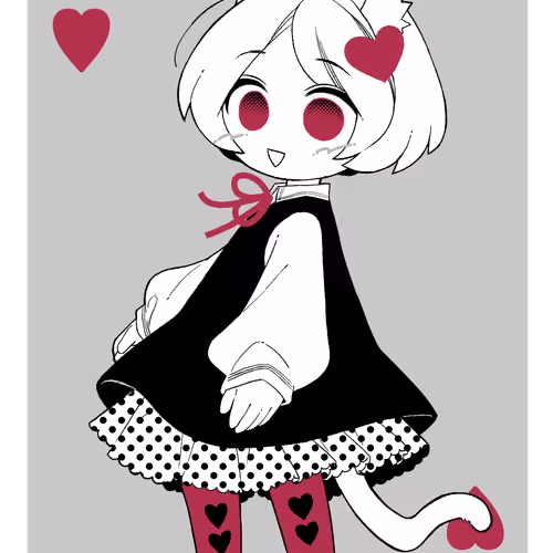 #01:Heart cat
