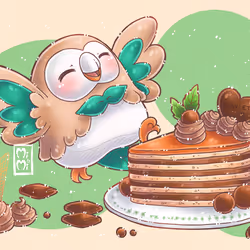 Rowlet & Dobos Cake