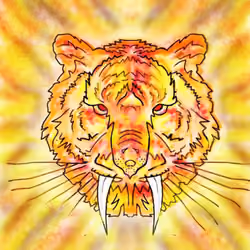 Abstract Tiger painting