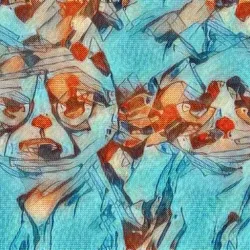 Creepy Cats Turquoise