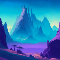 Landscape Of Alien Mountains #2