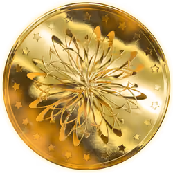 Abstract Gold Coin #72