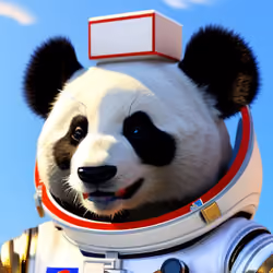 Astronaut Ovog Red Portrait