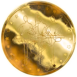 Abstract Gold Coin #70
