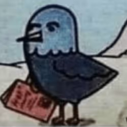Bird with a book