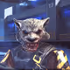 Wolf with fangs