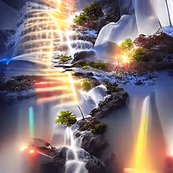 Fire Waterfalls