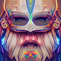 Legendary Colorful Beard Mask