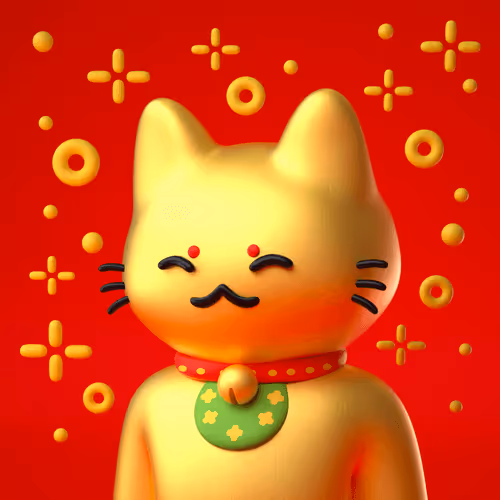 3D Lucky Cat (Cool Cat #4695)