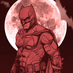 Batman red moon