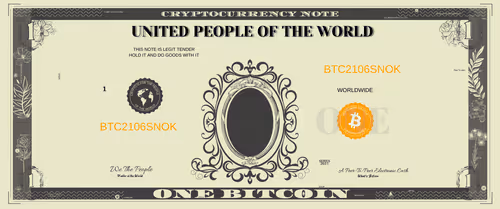 One BITCOIN Note # 1