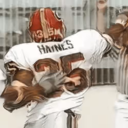 Georgia's "Hobnail Boot" Game P-44 Haynes; #04 of #07 - GW TD by Verron Haynes,  immortalized by Larry Munson's radio call of the play.