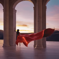 Woman in Red Dress 