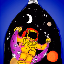 Astronaut In Space Trash