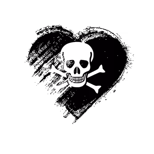 Grungy Love Flags -- Pirate