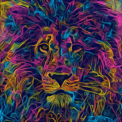 colorful lion