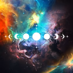 Moon Phases Out in Space XIII